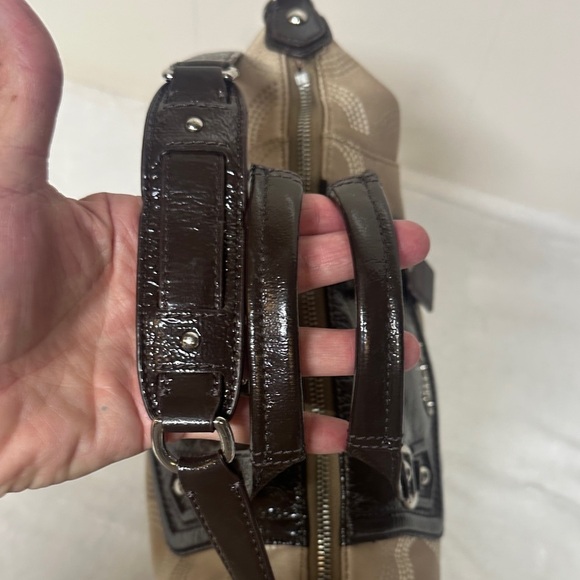 Coach Ashley Elegant Brown and Tan Satchel/ Crossbody - Picture 7 of 15